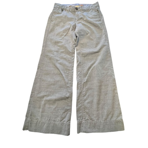 Pilcro and the Letterpress Pants - Anthropology Grey Blue Pilcro  & the Letterpress Wide-Leg Cotton Trousers no 28